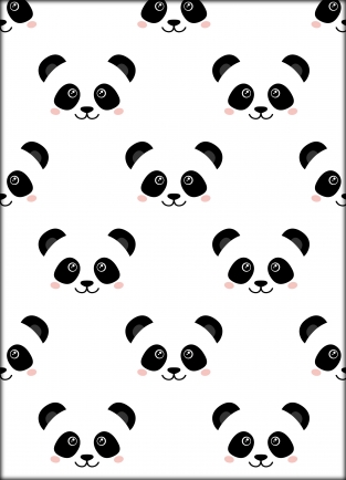 Ansichtkaart Panda faces